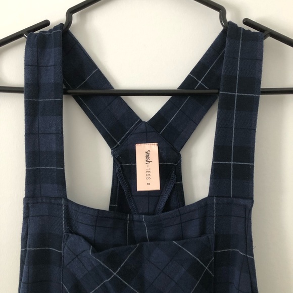 Smash + Tess The Romperall in Blue Tartan | Size xs - Picture 3 of 8